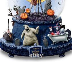 Disney The Nightmare Before Christmas Musical Glitter Globe with Rotating Base