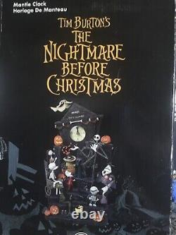 Disney Tim Burton The Nightmare Before Christmas Mantle Clock NIB Rare Find