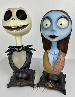 Disney Tim Burton's The Nightmare Before Christmas Jack & Sally Busts Retired