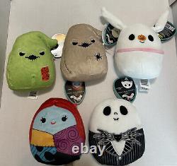 Disney's The Nightmare Before Christmas 5 Squishmallows Lot- 2021 Set Of 5