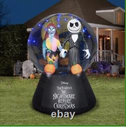 Halloween Airblown Inflatable Nightmare Before Christmas Jack &Sally Globe Scene