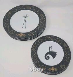 Halloween Disney Nightmare Before Christmas Dinner + Salad Plates New