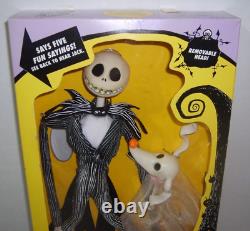 Hasbro DISNEY NIGHTMARE BEFORE CHRISTMAS 1993 TALKING JACK & ZERO 19 FIGURE NEW