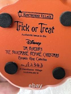 Hawthorne Village Disney Nightmare Before Christmas Pumpkin King Trick Or Treat