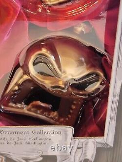 Jack Skellington Disney Nightmare Before Christmas Set of 6 GLASS Ornaments