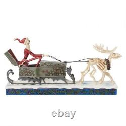 Jim Shore Disney JACK SKELETON SLEIGH-DASH AWAY JACK 6014359 Nightmare Before