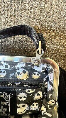 Limited Disney NIGHTMARE BEFORE CHRISTMAS Jack Skellington Velvet Beaded Bag