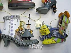 Lot of 12 Disney Nightmare Before Christmas SHOE ORNAMENTS Complete Set of 12