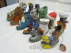 Lot of 12 Disney Nightmare Before Christmas SHOE ORNAMENTS Complete Set of 12