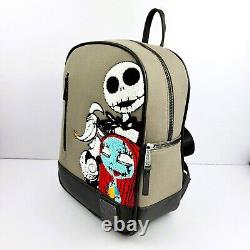Loungefly Disney Nightmare Before Christmas Chenille Mini Backpack Jack Sally