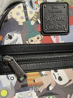 Loungefly Disney Nightmare Before Christmas Chibi Backpack Rare