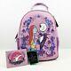 Loungefly Disney Nightmare Before Christmas Floral Mini Backpack And Cardholder