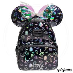 Loungefly Disney Nightmare Before Christmas Holographic Backpack & Ear Headband