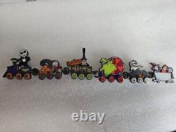 Loungefly Disney Nightmare Before Christmas Train Pin Wheels Spin COMPLETE SET