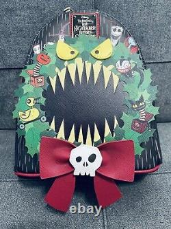 Loungefly Disney Nightmare Before Christmas Wreath Mini Backpack Jack NWT