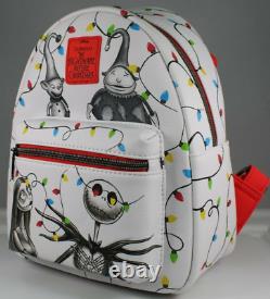 Loungefly Disney The Nightmare Before Christmas Holiday Lights New Mini Backpack