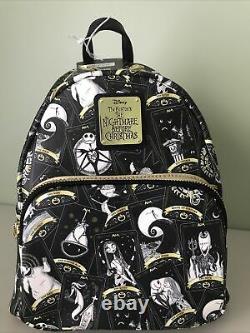 Loungefly Disney The Nightmare Before Christmas Tarot Card Aop Mini Backpack V2