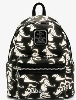 Loungefly Disney The Nightmare Before Christmas Zero Allover Print Mini Backpack