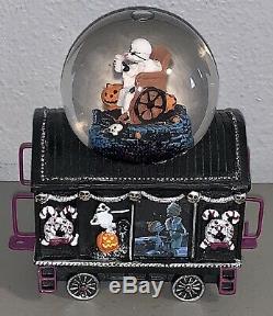MINT 7 The Nightmare Before Christmas Glitterglobe Trains by Bradford Exchange