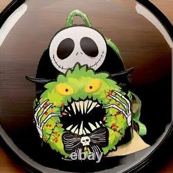 NEW Loungefly Disney Nightmare Before Christmas Light-Up Mini Backpack Wreath