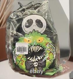 NEW Loungefly Disney Nightmare Before Christmas Light-Up Mini Backpack Wreath