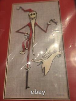 NEW RARE Disney Nightmare Before Christmas Sandy Claws Framed Puzzle Pin Set LE