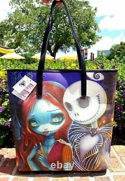NWT Disney Parks Nightmare Before Christmas Jack Sally Loungefly Tote Bag