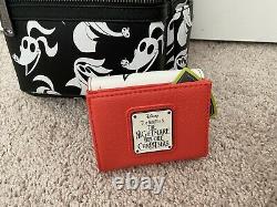NWT Loungefly Disney Nightmare Before Christmas Zero AOP Mini Backpack + Wallet