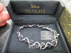 New! Disney Treasures The Nightmare Before Christmas Silver Diamond Bracelet