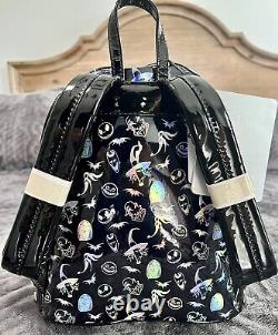 New Loungefly Disney Nightmare Before Christmas Holographic Mini Backpack! NWT