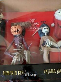 New in Box NIGHTMARE BEFORE CHRISTMAS 2000 MILLENIUM Edition Set LE Jack 4 Dolls