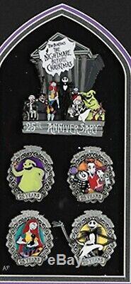 Nightmare Before Christmas Anniversary Framed Pin Set LE 6 D23 Expo 2019 Disney