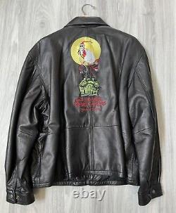 Nightmare Before Christmas Haunted Mansion Holiday 2001 Leather Jacket XL Disney