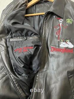 Nightmare Before Christmas Haunted Mansion Holiday 2001 Leather Jacket XL Disney