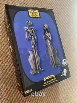 Nightmare Before Christmas JACK and SALLY PEWTER CANDEL HOLDERS NEW MINT BOX