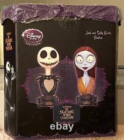 Nightmare Before Christmas Jack & Sally Busts Disney Store Exclusive NIB