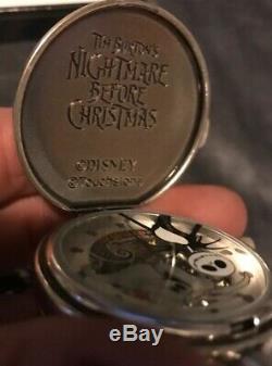Nightmare Before Christmas Jack Skellington & Zero Pocket Watch RARE