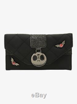 Nightmare Before Christmas Quilted Icon Black Satchel Shoulder Bag & Wallet NWT