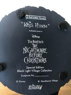 Nightmare Before Christmas Village Black Light Town Hall, Witch, Finkelstein