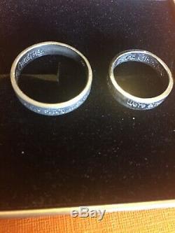 Nightmare Before Christmas Were Simply Meant To Be Ring Set Rare Jack & Sally