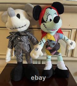 Nightmare Before Xmas JACK & SALLY x Mickey & Minnie Plush New withtags DISNEY
