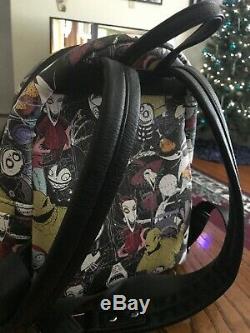 RARE Loungefly Disney Nightmare Before Christmas Faux Leather Mini Backpack NWT
