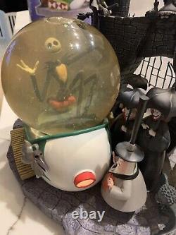 Rare Collectible Vintage Disney Store nightmare before christmas Music Snowglobe