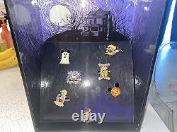 Rare Disney Nightmare Before Christmas Halloween Pin Set With Cool Storage board