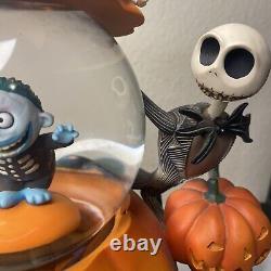 Rare Disney Store Nightmare Before Christmas Snowglobe Jack Sally 1993 Damage