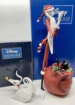 SANTA JACK & ZERO Nightmare Before Christmas Figure Set of 2 Disney Showcase NIB