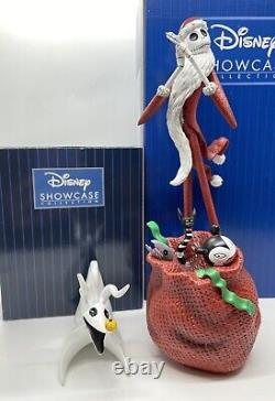 SANTA JACK & ZERO Nightmare Before Christmas Figure Set of 2 Disney Showcase NIB