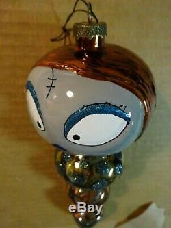 SET OF 3 Disney Store Nightmare Before Christmas Tree Ornaments Glass Figures