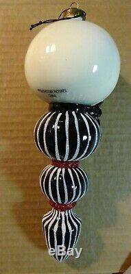 SET OF 3 Disney Store Nightmare Before Christmas Tree Ornaments Glass Figures