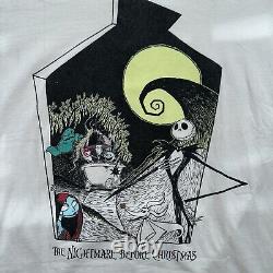 Vintage 90s Disney Nightmare Before Christmas Movie Promo TShirt Sz L